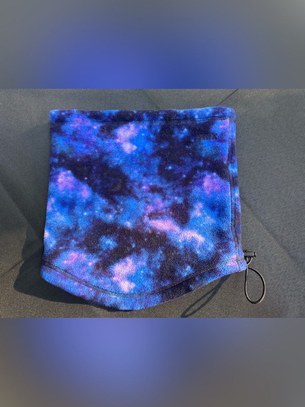 Victoria’s Secret PINK Galaxy Fleece Neck Gaiter Warmer Blue Purple One Size